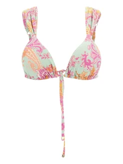 Wide Straps Triangle Bikini Top
