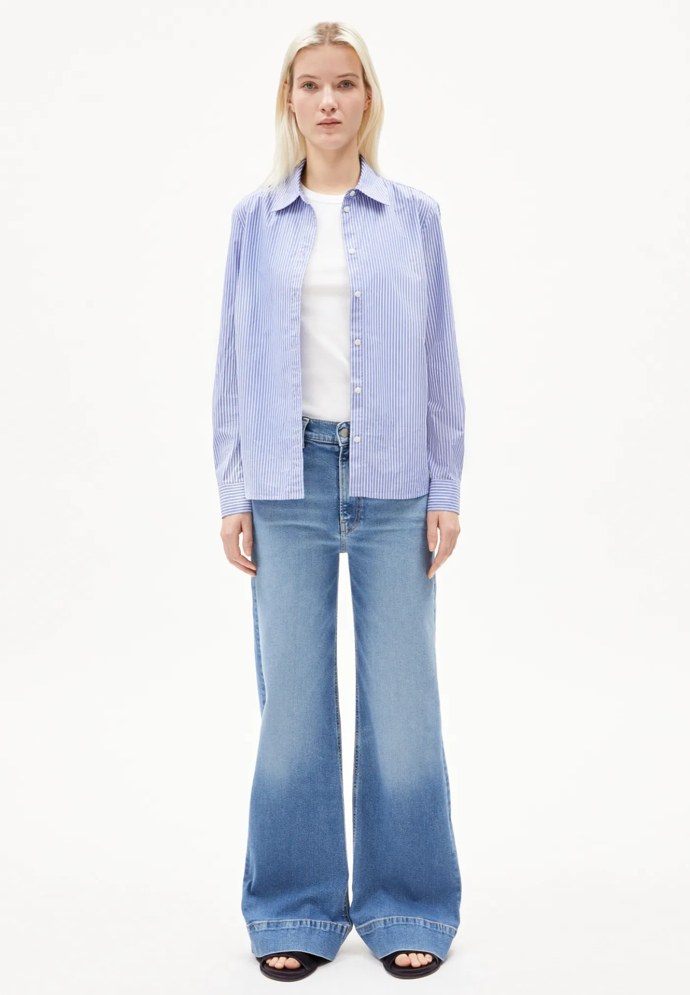 Wide Jeans recycelte Baumwolle Mix Comfort-Stretch MURLIAA