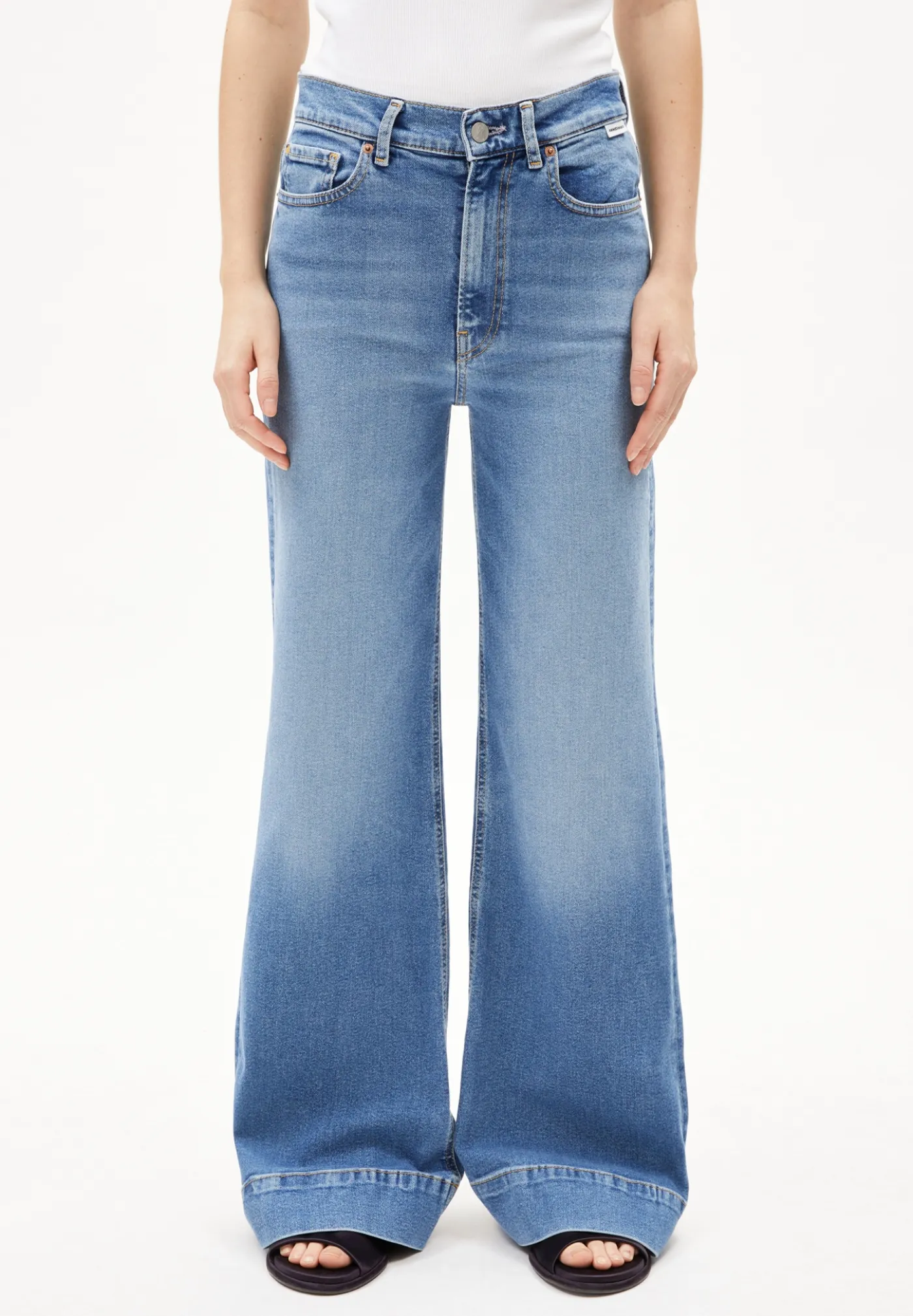 Wide Jeans recycelte Baumwolle Mix Comfort-Stretch MURLIAA