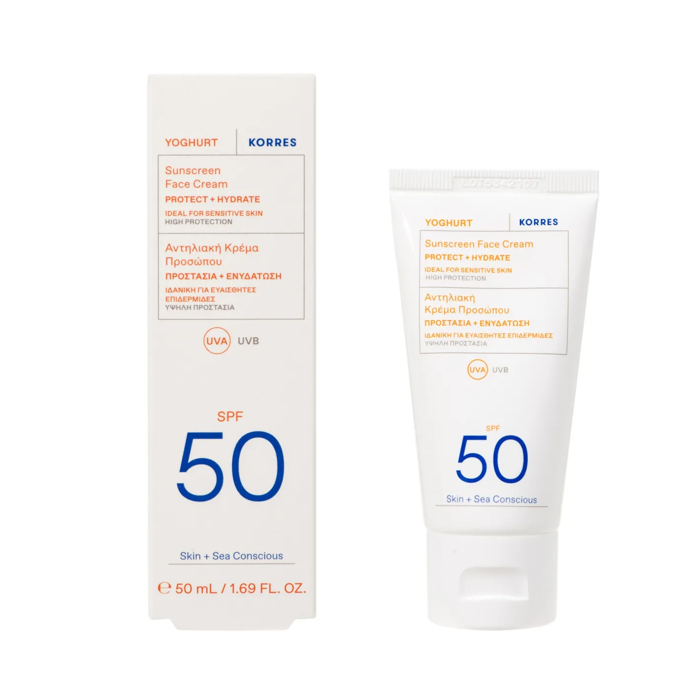 Yoghurt Sonnencreme-Gel für das Gesicht SPF50