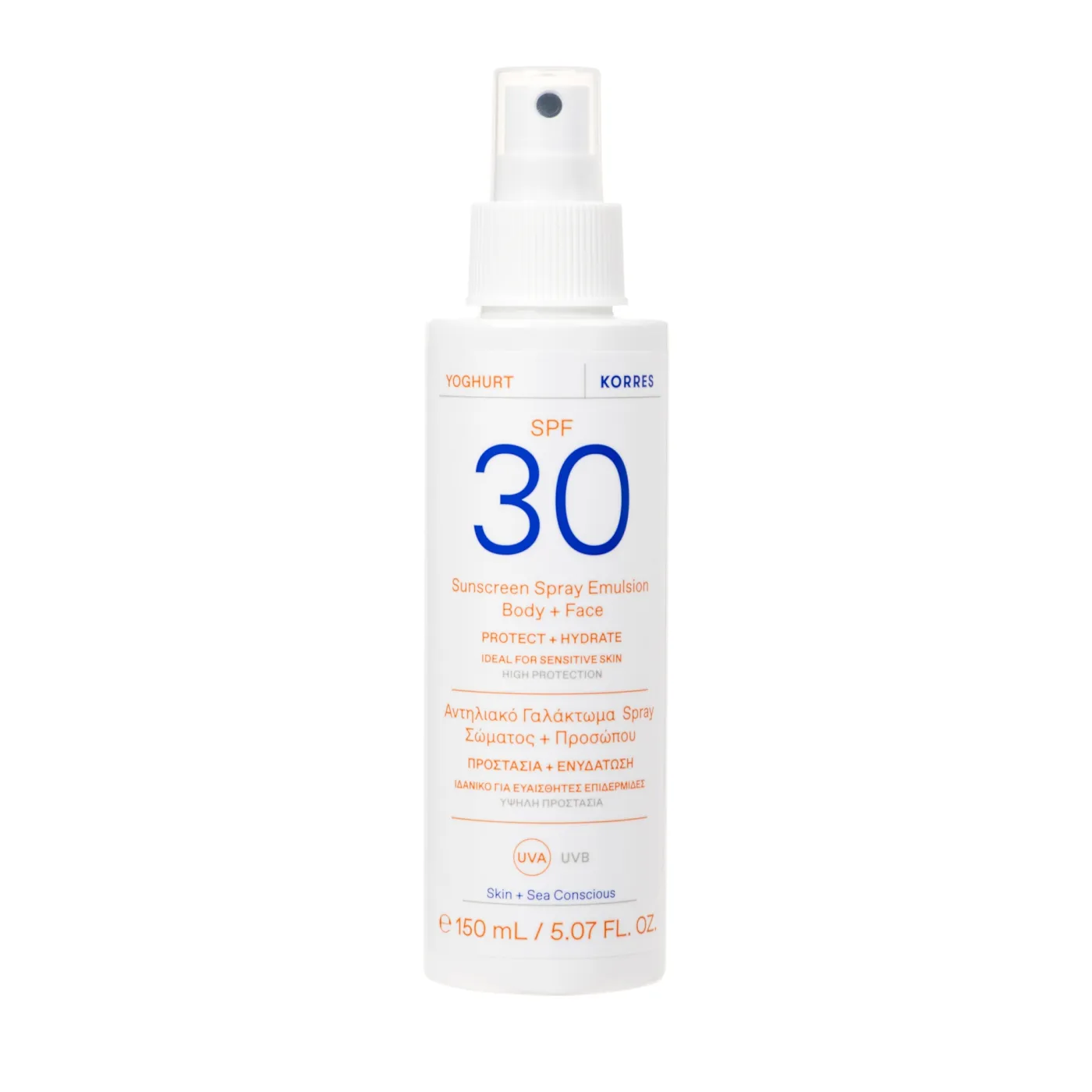 Yoghurt Sonnenschutz Spray-Emulsion für Gesicht & Körper SPF30