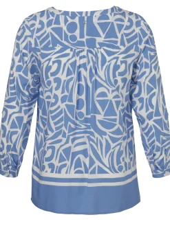 Zarte Viskose-Tunika mit Print Bicolor