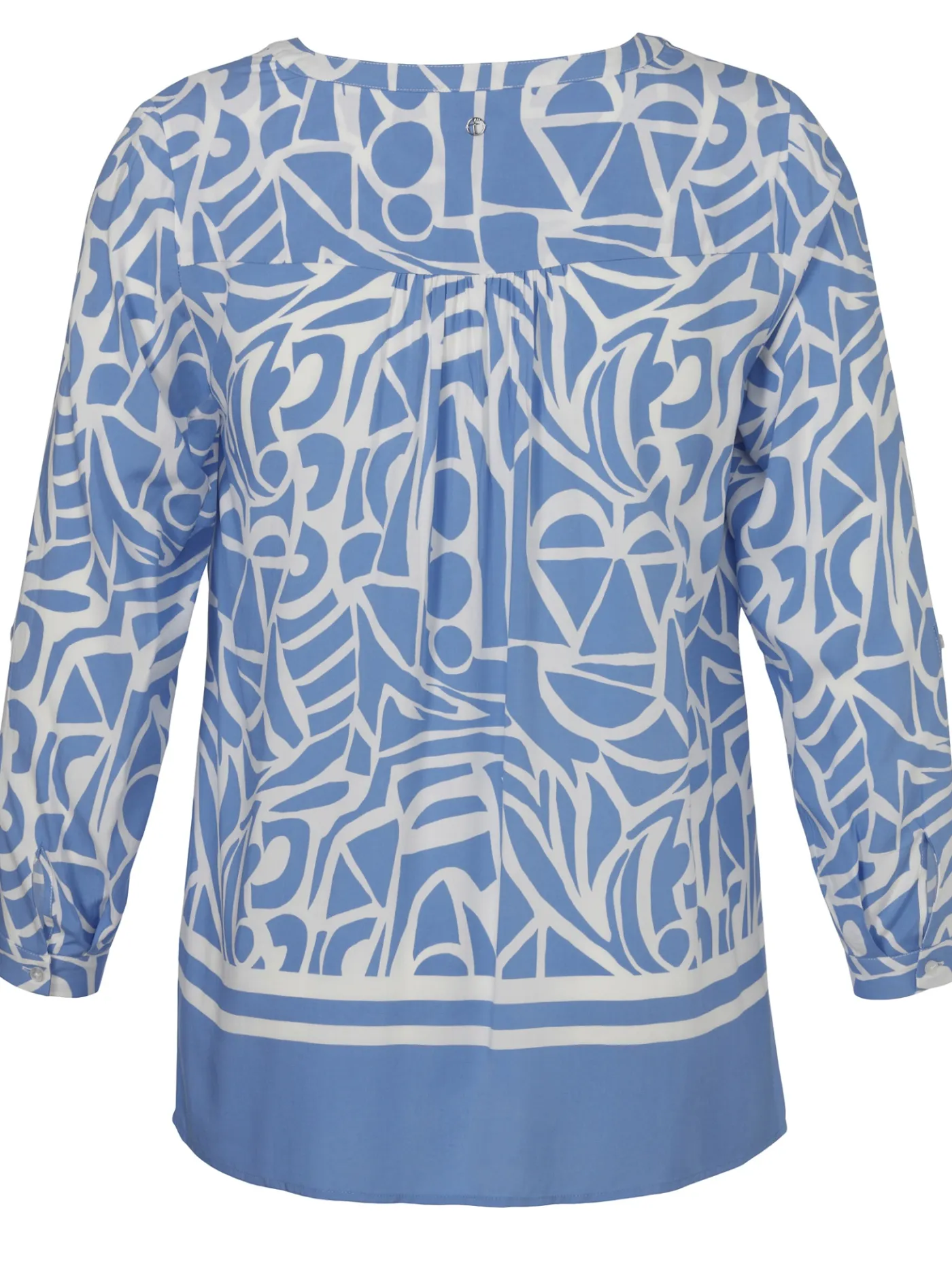 Zarte Viskose-Tunika mit Print Bicolor
