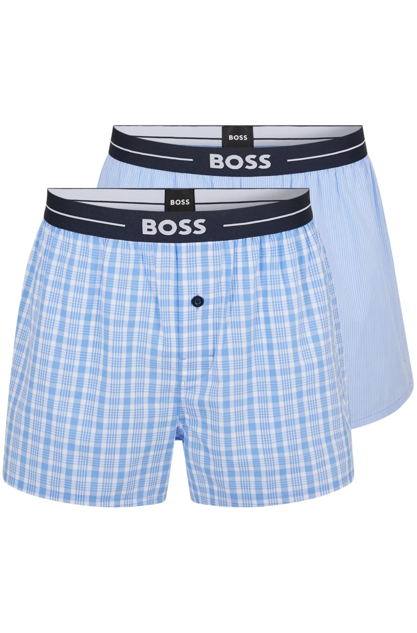 ZWEIER-PACK PYJAMA-SHORTS AUS BAUMWOLLE MIT LOGO AM BUND