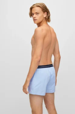 ZWEIER-PACK PYJAMA-SHORTS AUS BAUMWOLLE MIT LOGO AM BUND